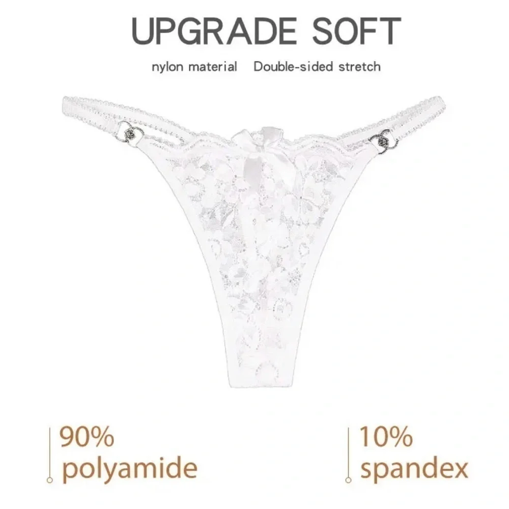 Premium red lace thongs